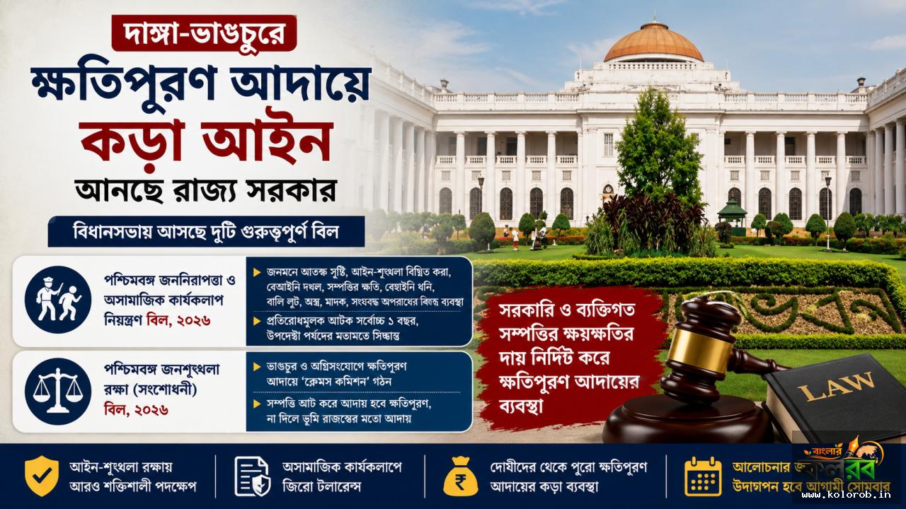 দাঙ্গা-ভাঙচুরে এবার ক্ষতিপূরণ আদায়ে কড়া আইন, বিধানসভায় আসছে দুটি গুরুত্বপূর্ণ বিল