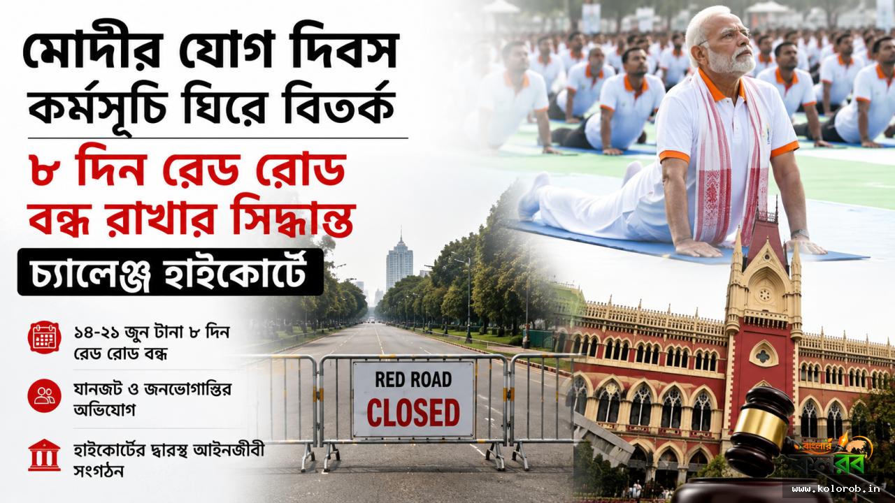 টানা ৮ দিন বন্ধ রেড রোড! যোগ দিবসের প্রস্তুতি ঘিরে বিতর্ক, হাইকোর্টে মামলা