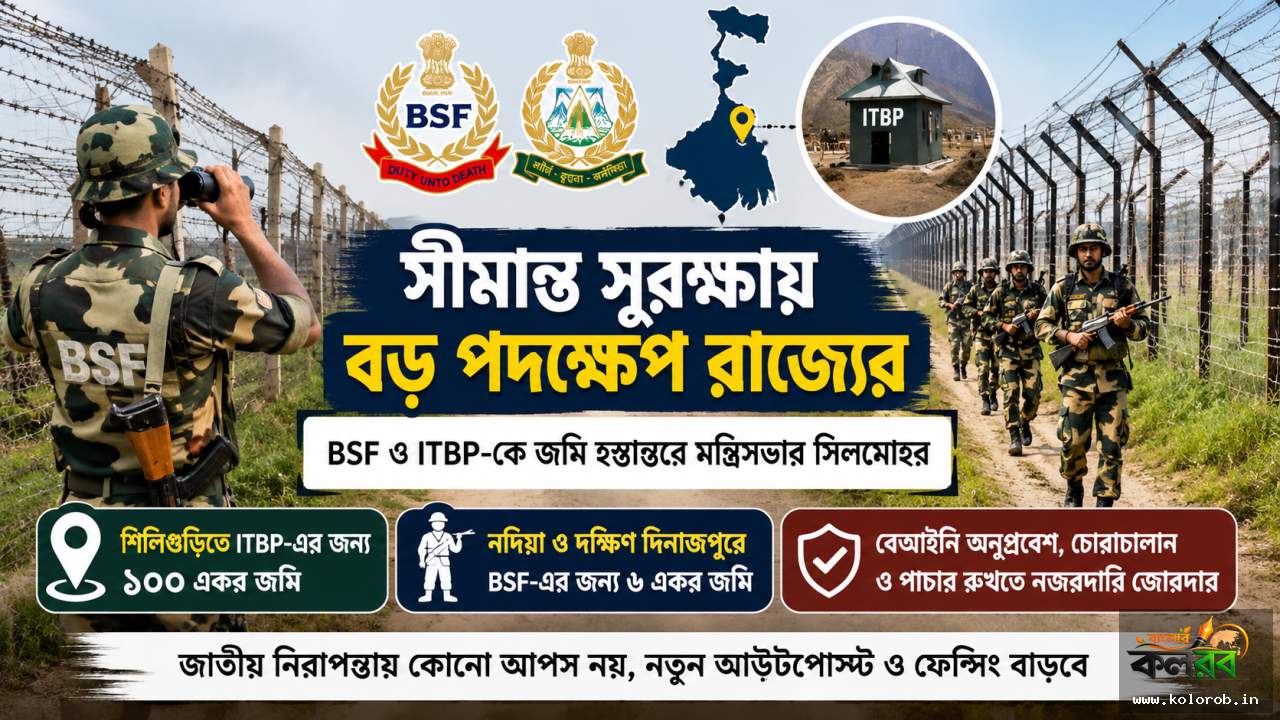 সীমান্ত সুরক্ষায় বড় পদক্ষেপ রাজ্যের, বিএসএফ ও আইটিবিপি-কে জমি হস্তান্তরে মন্ত্রিসভার সিলমোহর