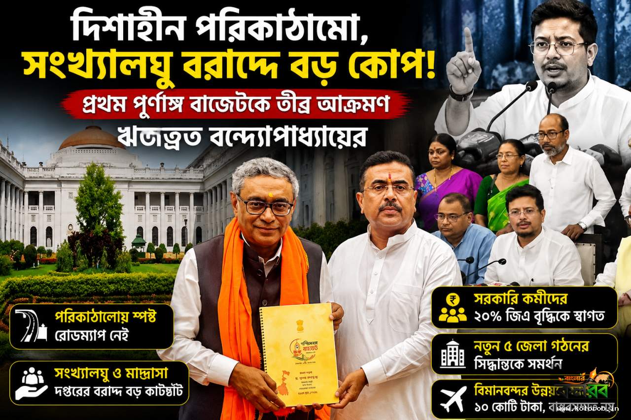দিশাহীন পরিকাঠামো, সংখ্যালঘু বরাদ্দে বড় কোপ! প্রথম পূর্ণাঙ্গ বাজেটকে তীব্র আক্রমণ ঋতব্রত বন্দ্যোপাধ্যায়ের