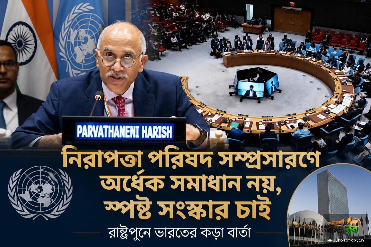 নিরাপত্তা পরিষদ সম্প্রসারণে অর্ধেক সমাধান নয়, স্পষ্ট সংস্কার চাই: রাষ্ট্রসংঘে ভারতের কড়া বার্তা