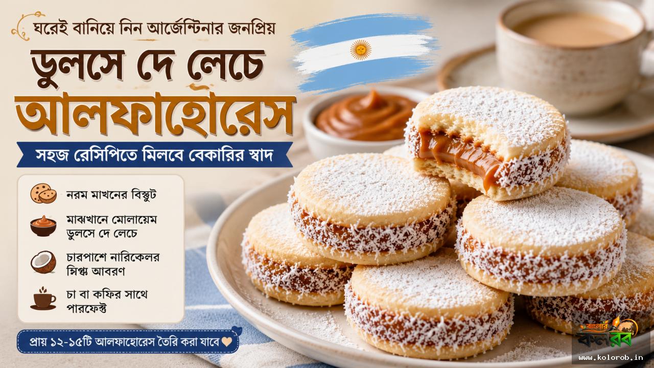 ঘরেই বানিয়ে নিন আর্জেন্টিনার জনপ্রিয় ডুলসে দে লেচে আলফাহোরেস, সহজ রেসিপিতে মিলবে বেকারির স্বাদ