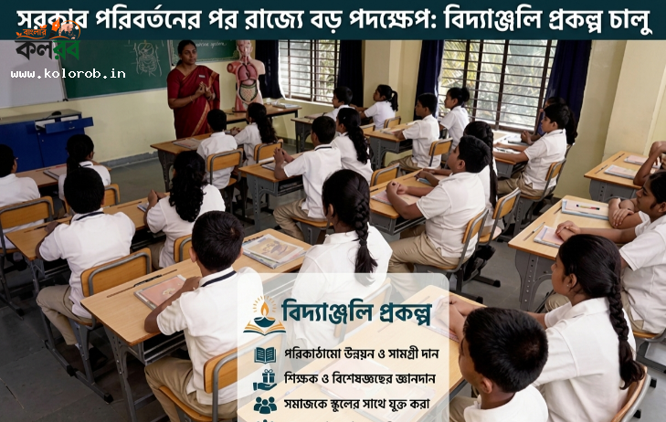 রাজ্যে সরকার বদলের পরেই শিক্ষা ক্ষেত্রে বড় চমক: স্কুলে স্কুলে চালু হচ্ছে কেন্দ্রের ‘বিদ্যাঞ্জলি’ প্রকল্প
