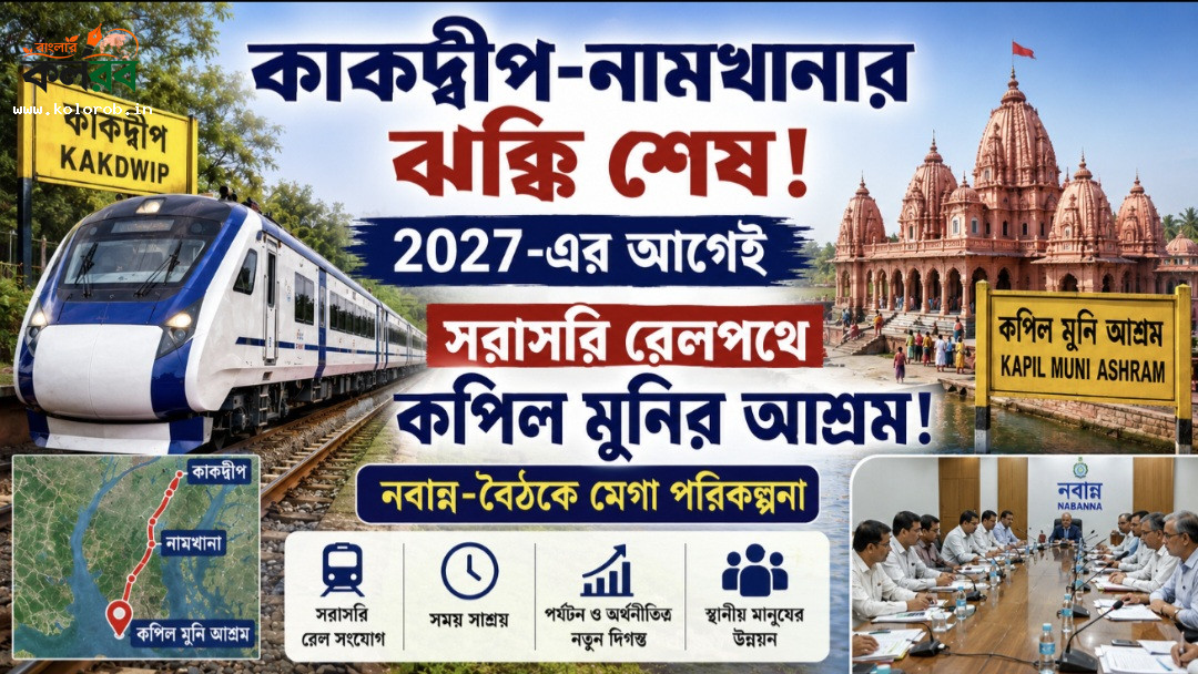 কাকদ্বীপ-নামখানার ঝক্কি শেষ, ২০২৭-এর আগেই সরাসরি রেলপথে কপিল মুনির আশ্রম! নবান্ন-বৈঠকে মেগা পরিকল্পনা