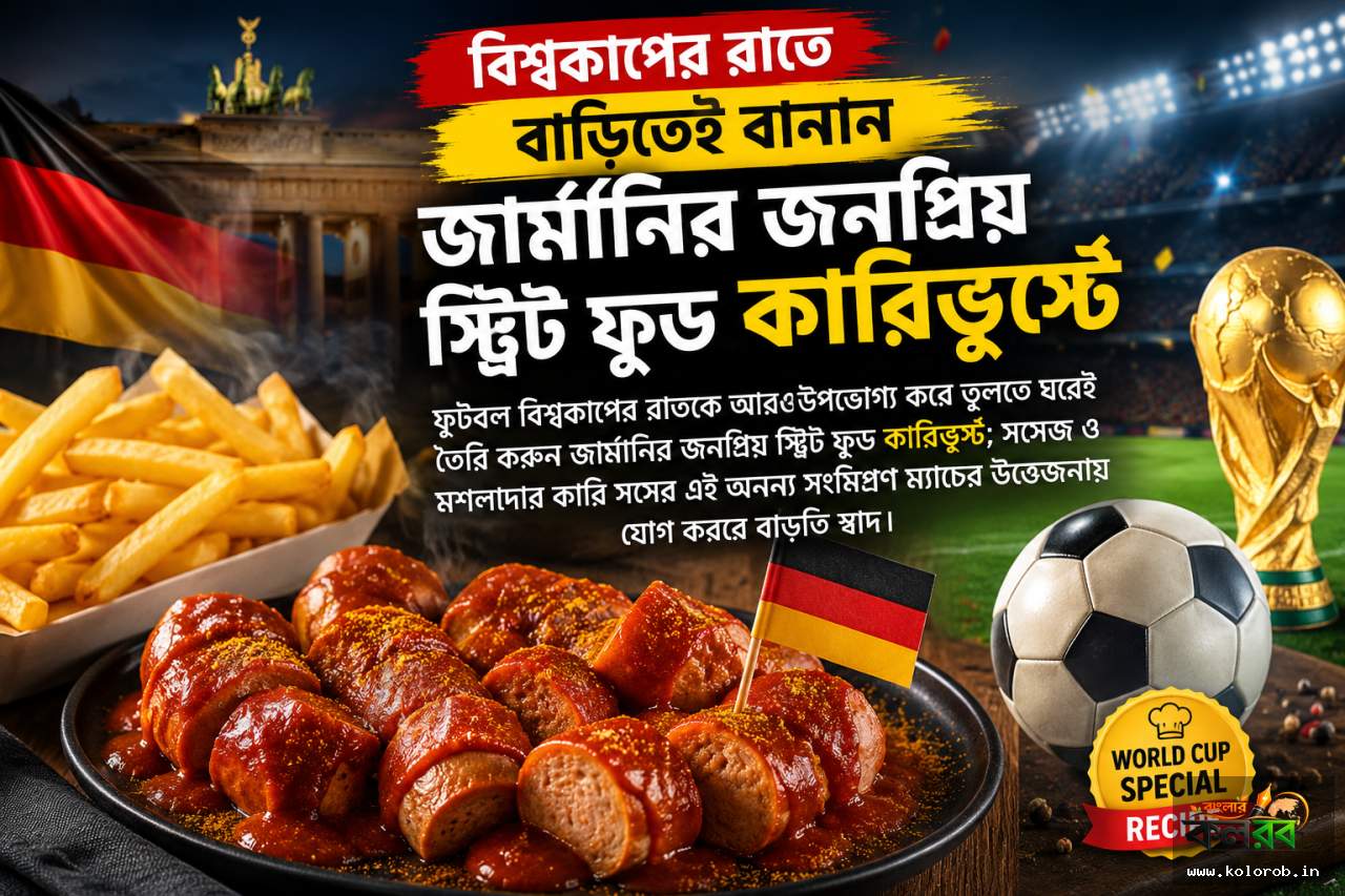 বিশ্বকাপের রাতে বাড়িতেই বানান জার্মানির জনপ্রিয় স্ট্রিট ফুড কারিভুর্স্ট