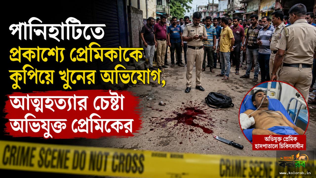 পানিহাটিতে প্রকাশ্যে প্রেমিকাকে কুপিয়ে খুনের অভিযোগ, আত্মহত্যার চেষ্টা অভিযুক্ত প্রেমিকের