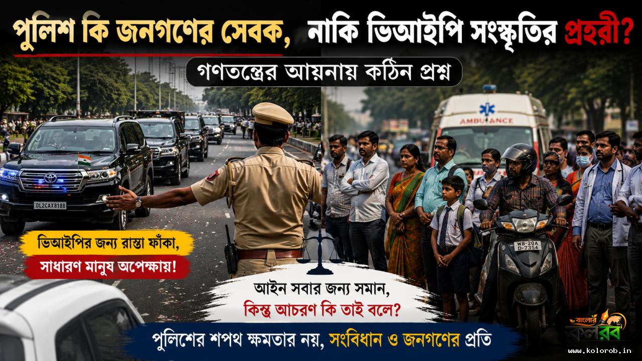 পুলিশ কি জনগণের সেবক, নাকি ভিআইপি সংস্কৃতির প্রহরী? গণতন্ত্রের আয়নায় কঠিন প্রশ্ন