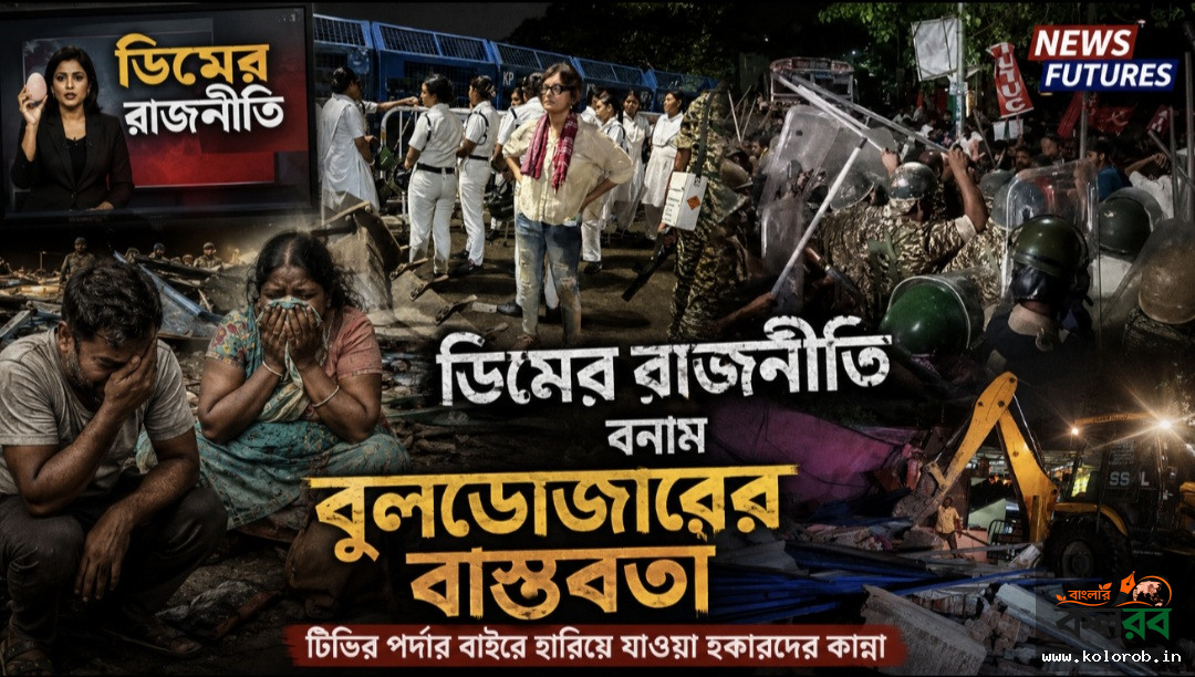 ডিমের রাজনীতি বনাম বুলডোজারের বাস্তবতা: টিভির পর্দার বাইরে হারিয়ে যাওয়া হকারদের কান্না