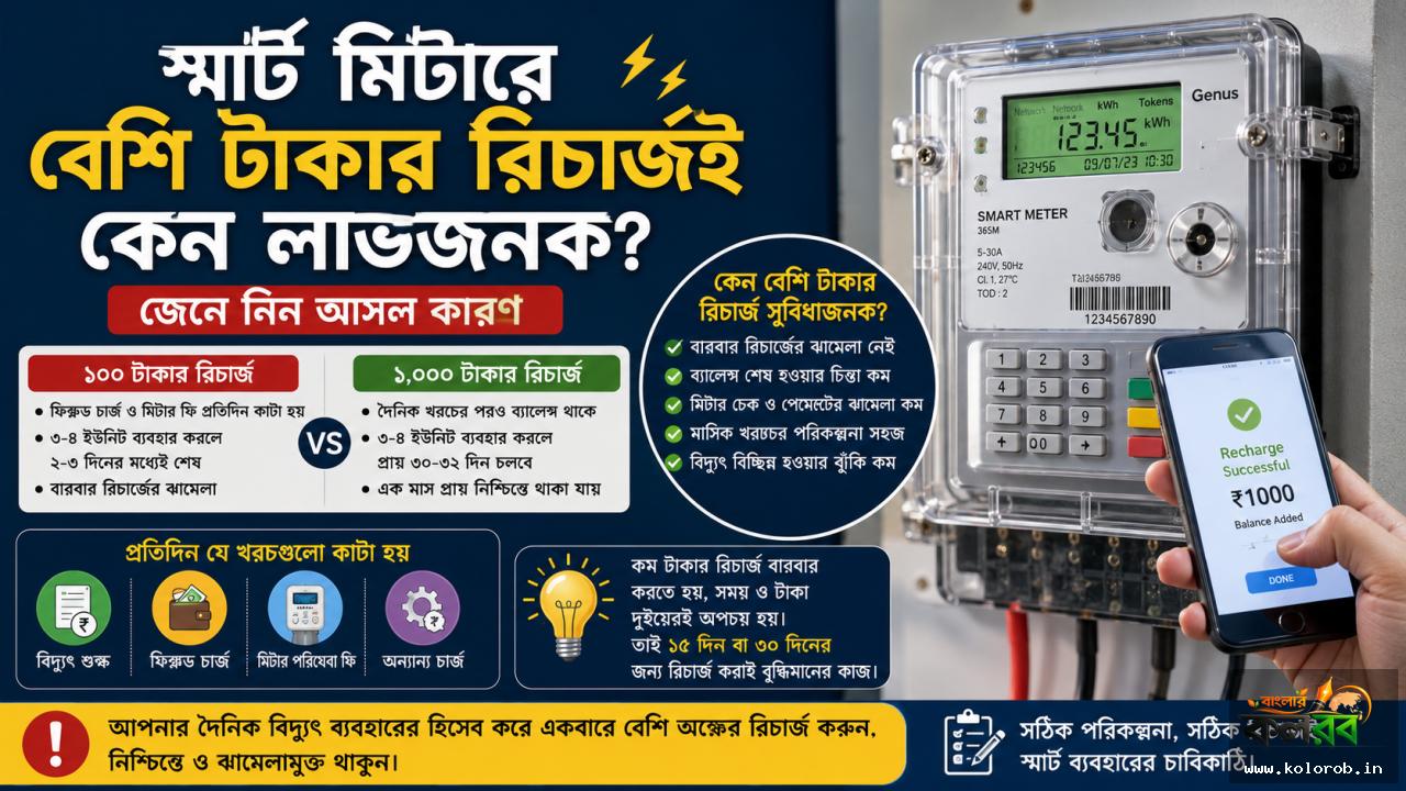 স্মার্ট মিটারে বেশি টাকার রিচার্জই কেন লাভজনক? জেনে নিন আসল কারণ